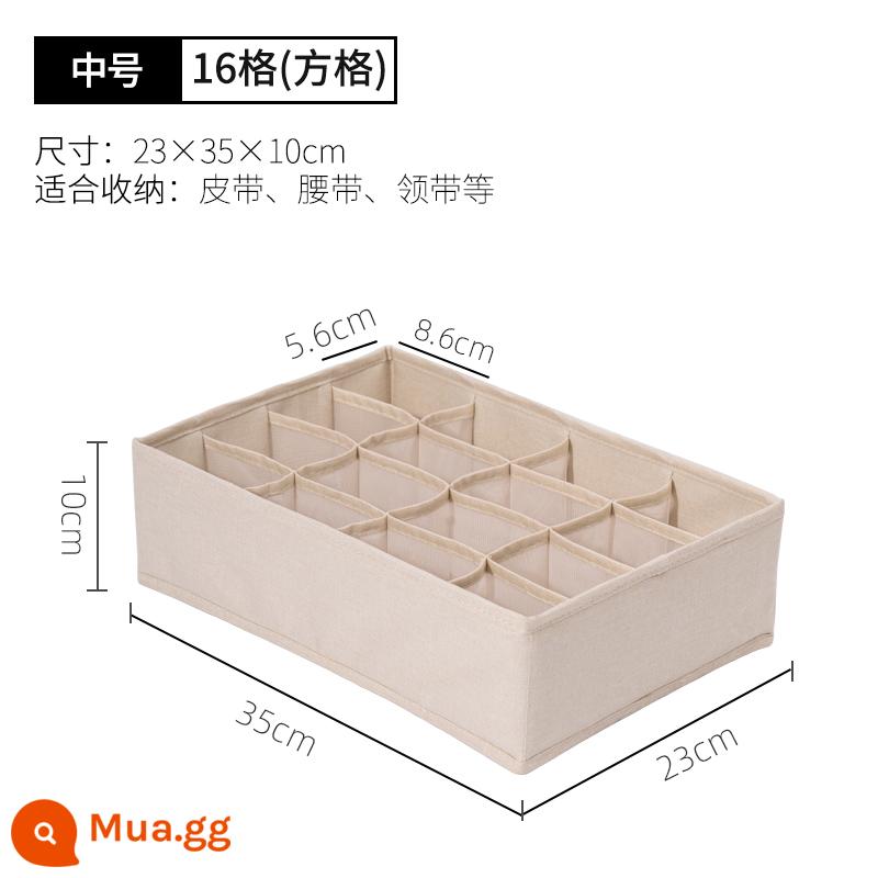 IRISIRIS loại ngăn kéo vải hộp bảo quản đồ lót tất áo ngực quần lót ngăn nhà lưu trữ hộp bảo quản - Kích thước trung bình 16 ô vuông [mẫu nâng cấp có thể giặt được]