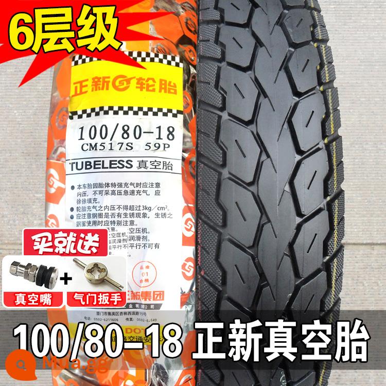 Zhengxin Tyre 90/90-18 lốp không săm 100/80-18 lốp địa hình lốp trước lốp sau lốp xe máy Hạ Môn - Lốp không săm 100/80-18 Zhengxin (6 lớp chống trượt, bảo hành 1 năm)