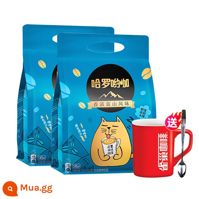 Cà phê sữa Nestle hương cà phê Nescafé cà phê hòa tan ba trong một hương vị nguyên gốc dạng que đóng túi hàng chính hãng flagship store sản phẩm chính hãng thượng đế - Nestlé Blue Mountain 45 gói*2 túi [tổng cộng 90 cốc]