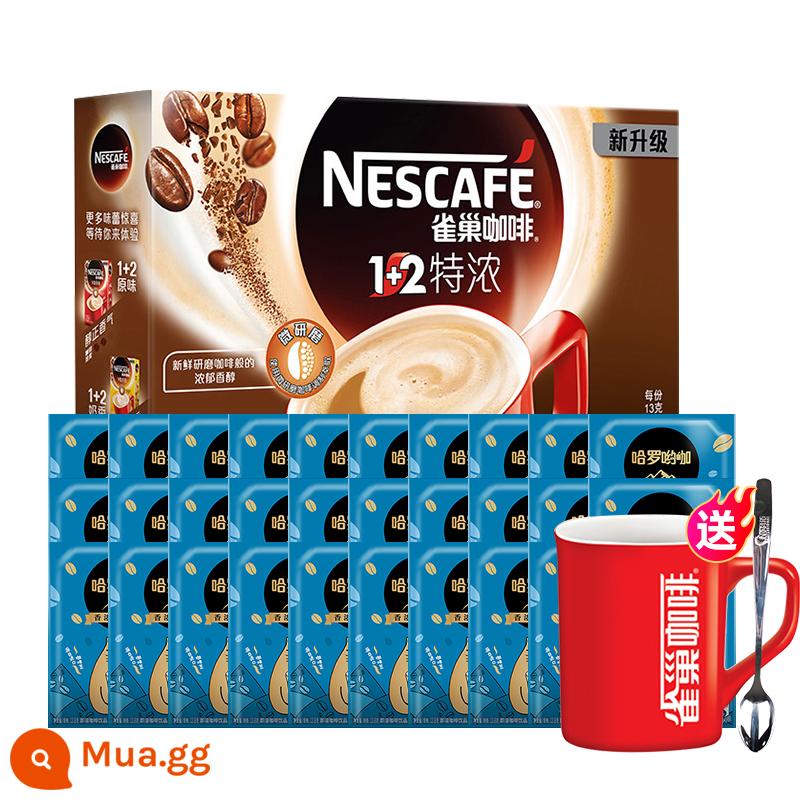 Cà phê sữa Nestle hương cà phê Nescafé cà phê hòa tan ba trong một hương vị nguyên gốc dạng que đóng túi hàng chính hãng flagship store sản phẩm chính hãng thượng đế - Nestlé Extra Cô đặc 30 thanh + Nestlé Blue Mountain 30 gói