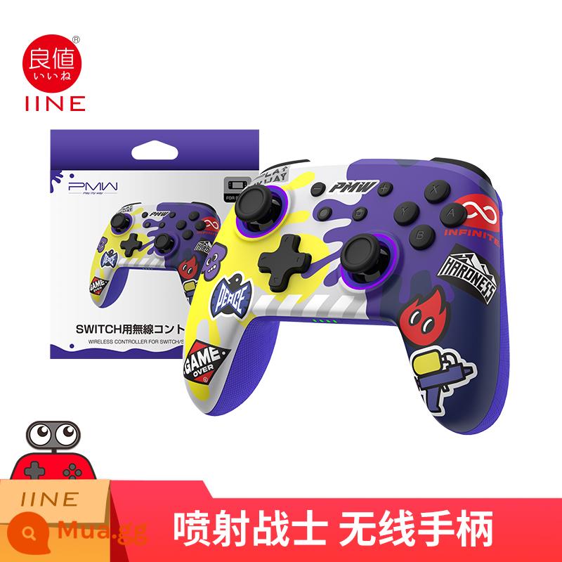 Giá trị tốt công tắc ban đầu chơi game tay cầm pro bluetooth không dây rung liên tục máy tính máy tính trong suốt - [Giá trị tốt] Bộ điều khiển Splatoon PRO-Nắp Rocker L695 màu xanh lam