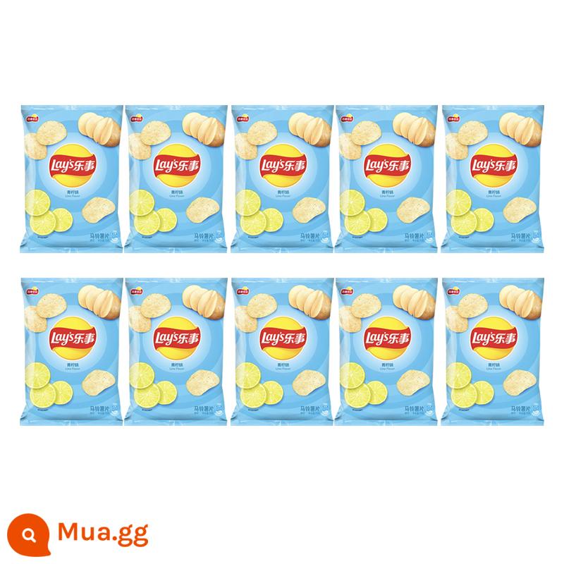 Lay's Khoai Tây Chiên Gói Lớn 70G * 10 Túi Thực Phẩm Phồng Gói Quà Ăn Vặt Snack Chính Hãng Khoai Tây Chiên Bán Buôn - [10 túi] Hương chanh 70g*10 túi.