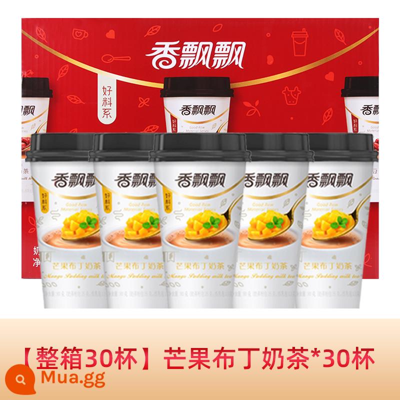 Trà sữa Xiangpiaopiao 30 ly full box hương việt quất trà sữa đậu đỏ pha đồ ​​uống trà sữa hòa tan trà chiều - [Hộp đầy đủ 30 ly] Trà sữa xoài pudding*30 ly