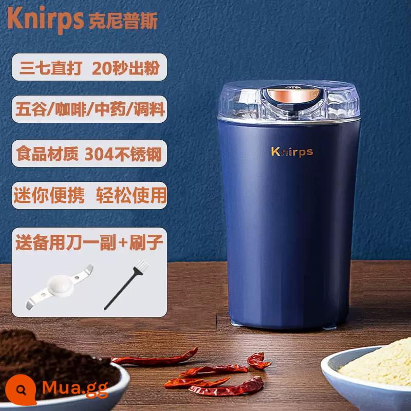 knirps khô máy xay bột máy nhà mài thảo dược Trung Quốc hạt xay điện Sanqi hạt cà phê - Mẫu dao đôi màu xanh (có chổi) SD-YM1502-LSSD