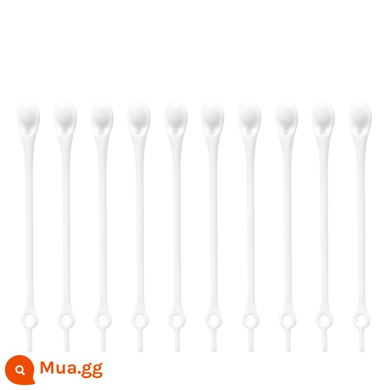 Giày nhỏ màu trắng miễn phí dây giày lười khóa đàn hồi nam và nữ miễn phí silicone đàn hồi co giãn màu trẻ em thể thao màu đen - Độ đàn hồi cao [12 dải màu trắng] phù hợp cho cả người lớn và trẻ em