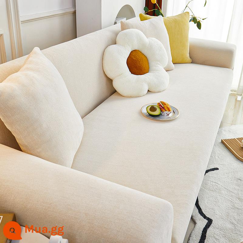 Voan Bốn Mùa Đa Năng Ghế Sofa Tất Cả Đa Năng Ghế Sofa 2022 Mới Đệm Chống Trơn Trượt Bao Khăn Vải - Yunmo-màu be