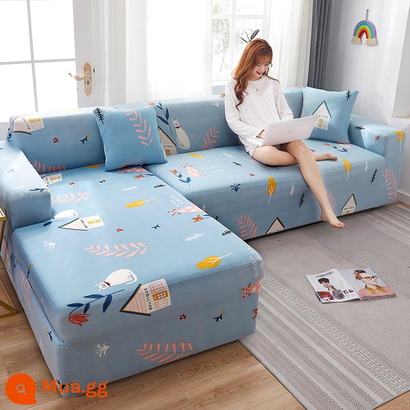 Ghế Sofa Co Giãn Bao Gồm Tất Cả Đa Năng Bao Bắc Âu Đơn Giản Hiện Đại Bao Đa Năng Bao Khăn Sofa Phát Hành Full Vải - mèo con nhà bên