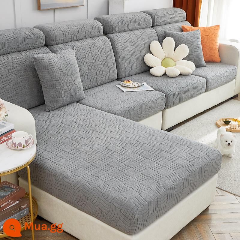 Ghế Sofa 2022 Mới Chống Mèo Xước Đệm Ghế Sofa Tất Cả Đa Năng Co Giãn Bốn Mùa Đa Năng Bọc Vải - Pailang-màu xám đậm