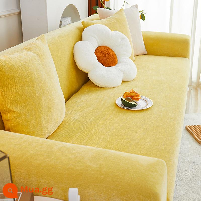 Voan Bốn Mùa Đa Năng Ghế Sofa Tất Cả Đa Năng Ghế Sofa 2022 Mới Đệm Chống Trơn Trượt Bao Khăn Vải - Yunmo-Vàng chanh