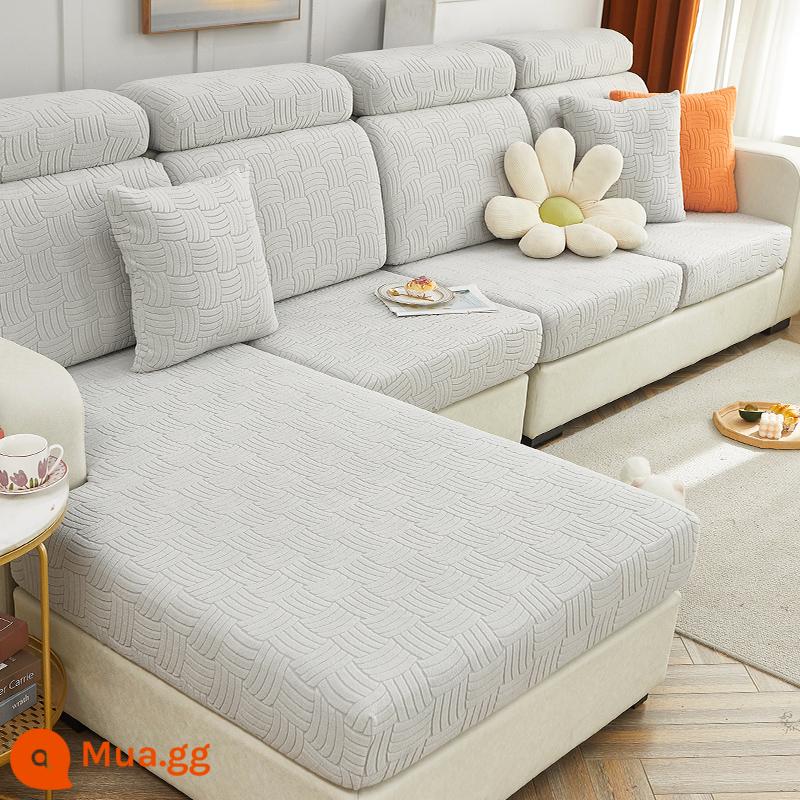 Ghế Sofa 2022 Mới Chống Mèo Xước Đệm Ghế Sofa Tất Cả Đa Năng Co Giãn Bốn Mùa Đa Năng Bọc Vải - Pailang - xám nhạt