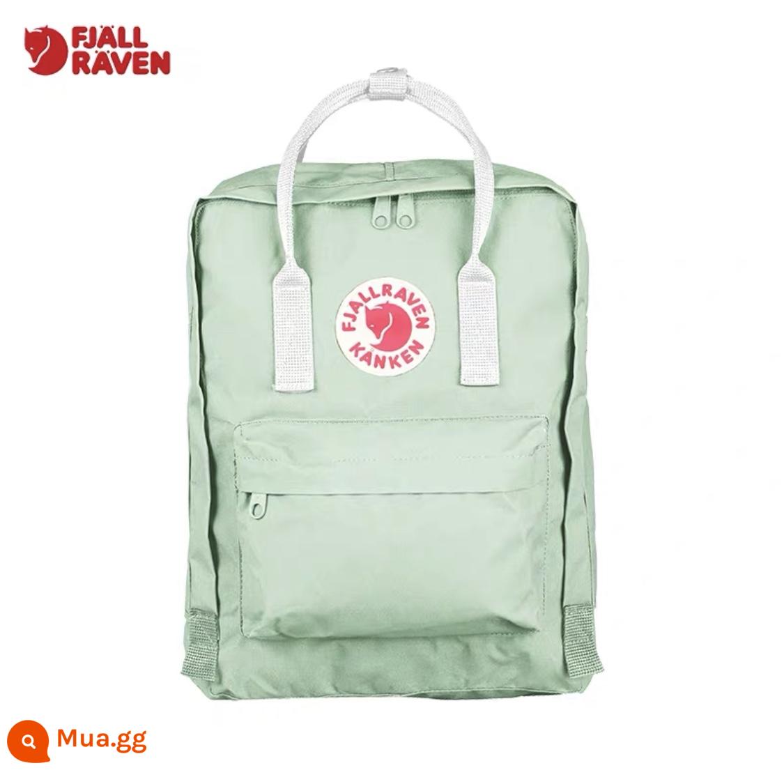 Thụy Điển đích thực Fjallraven cáo bắc cực ba lô Kanken nam nữ nhẹ ba lô du lịch túi thể thao - Xanh bạc hà-trắng mát 600-106