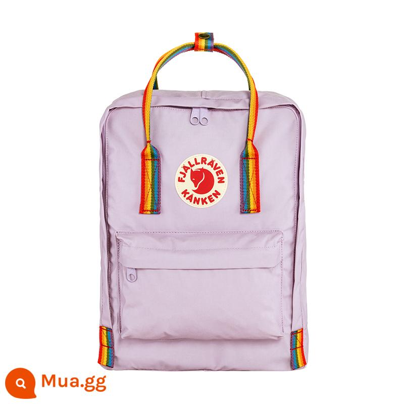 Thụy Điển đích thực Fjallraven cáo bắc cực ba lô Kanken nam nữ nhẹ ba lô du lịch túi thể thao - Ruy băng hoa oải hương/Cầu vồng 457-907