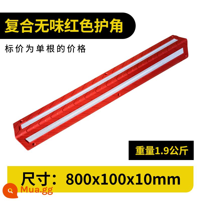 Cao su góc xe dải chống va chạm góc bảo vệ góc chống va chạm Dải góc PVC dày nhà để xe dải cảnh báo giao thông phản quang - Đỏ 80*10*1 (cm)