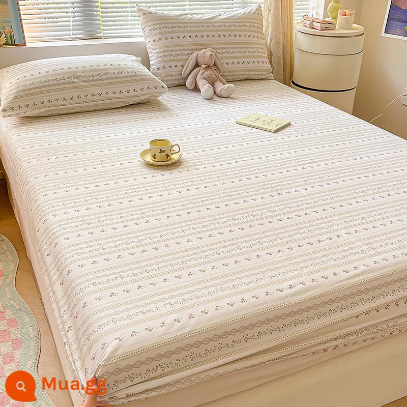 Túi ngủ cotton màu đỏ lưới một mảnh cotton mùa hè ga trải giường cho trẻ em nệm túi giường chống bụi ga trải giường bộ ba món trọn gói - vòng hoa