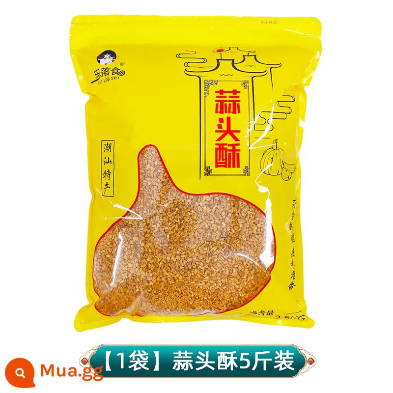 Chaoshan tỏi chiên giòn tỏi ghee hạt tỏi gia vị thương mại nước sốt tỏi thịt nướng cà tím tôm càng bột súp hàu - [5kg] Tỏi giòn 2500g*1 (dùng phục vụ ăn uống và thương mại)