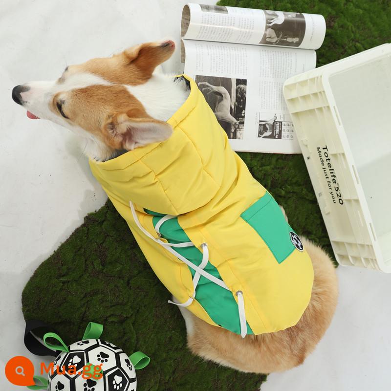 Bộ quần áo Corgi giữ ấm mùa đông cho chó Shiba Inu chó cỡ vừa thu đông quần áo dày cho thú cưng mùa đông Tết chó bông áo khoác - Áo khoác cotton dày thể thao