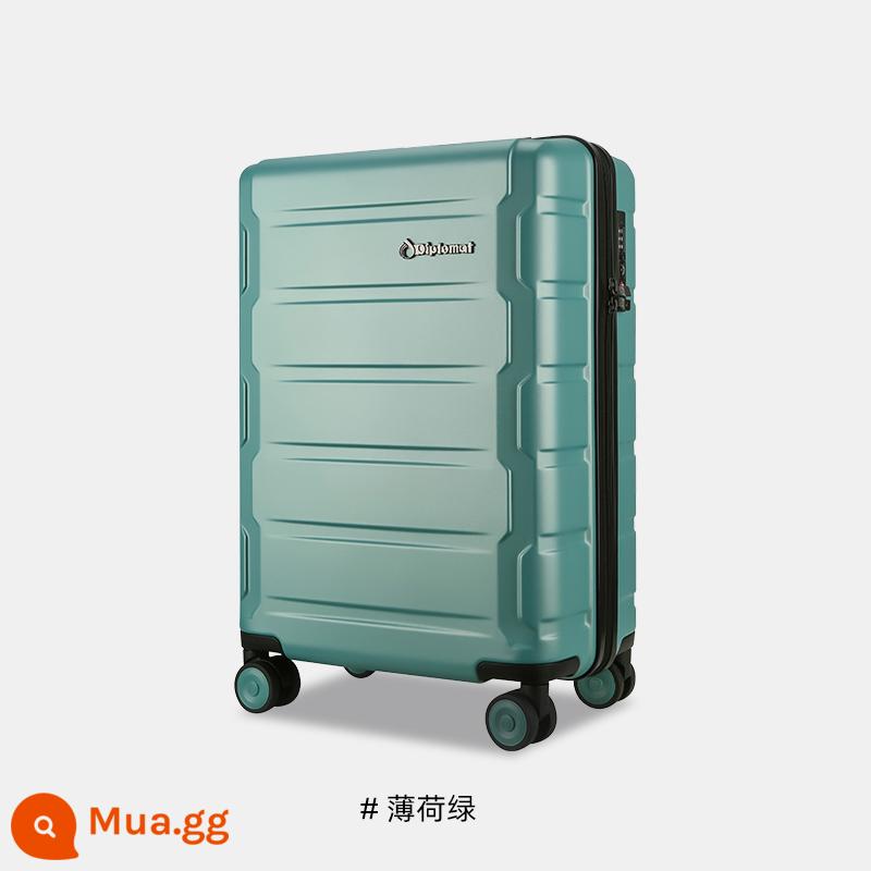 nhà ngoại giao nhà ngoại giao xe đẩy vali bánh xe đa năng vali nam vali nữ dày bền TC-2608 - Bạc hà xanh