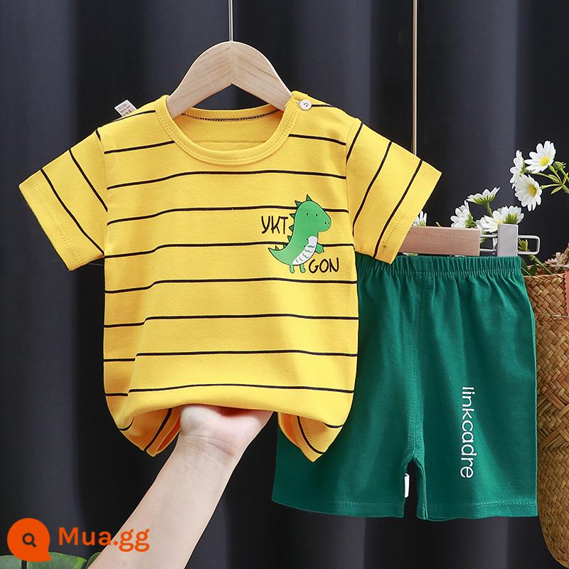 Bộ đồ trẻ em ngắn tay mới 2022 váy mùa hè bằng cotton nguyên chất cho bé gái quần đùi bé trai quần áo trẻ em quần áo trẻ em phiên bản Hàn Quốc - 62 mẫu - Bộ đồ loại A