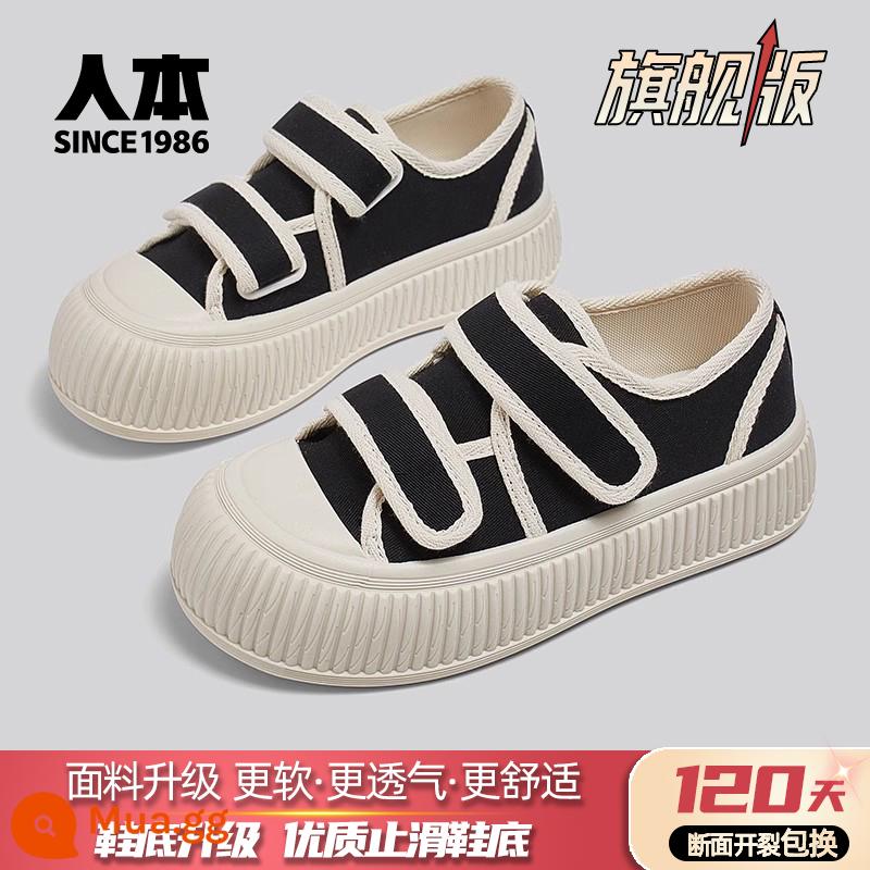 Renben Chính Thức Flagship Store Giày Vải Mùa Xuân Giày Bánh Mì Khóa Dán Phong Cách Retro Giày Sneaker Nữ Phù Hợp Với Thích Hợp - Mihei [Phiên bản cuối cùng]