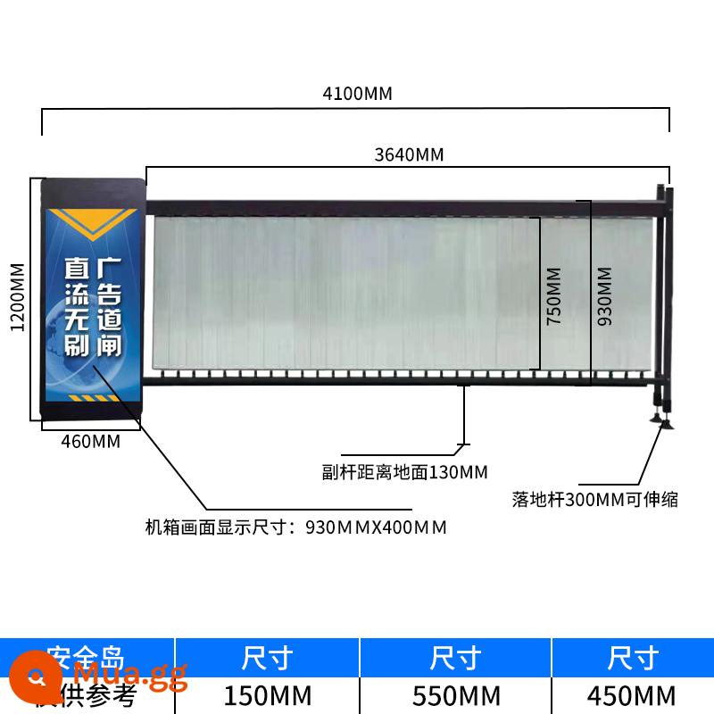 Hàng rào đỗ xe Máy nhận dạng biển số Tất cả quảng cáo Hệ thống thu phí tự động Cột nâng Kiểm soát truy cập cộng đồng Thông minh - Máy hàng rào quảng cáo nội bộ (cột quảng cáo trang hợp kim nhôm) trong phạm vi 4,1 mét bao gồm tổng chiều dài của vỏ chính