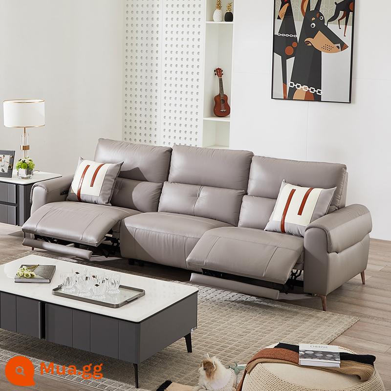 Ngoại tuyến cùng phong cách Chivas ghế sofa da tối giản hiện đại hạng nhất phòng khách điện thẳng 50893 - Iceland Grey, ba người, giao hàng trong vòng 15 ngày