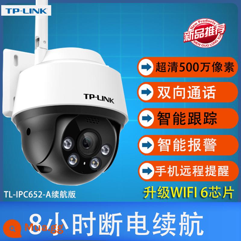 TPLINK thương mại camera chống trộm ngoài trời chống nước độ nét cao tầm nhìn ban đêm toàn cảnh 360 độ ngoài trời bóng máy camera giám sát điện thoại di động điều khiển từ xa cửa an ninh gia đình giám sát hành lang Pulian - Phiên bản thời lượng pin 5 triệu đường truyền WIFI6 đủ màu cực rõ nét + Cuộc gọi thoại hình người AI