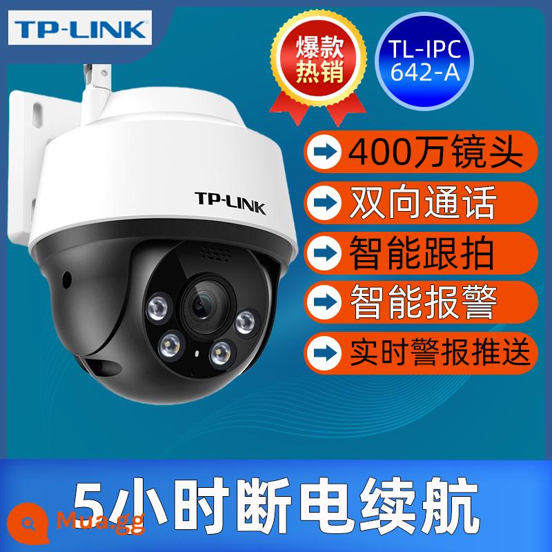 TPLINK thương mại camera chống trộm ngoài trời chống nước độ nét cao tầm nhìn ban đêm toàn cảnh 360 độ ngoài trời bóng máy camera giám sát điện thoại di động điều khiển từ xa cửa an ninh gia đình giám sát hành lang Pulian - Phiên bản pin 4 triệu siêu nét full màu + AI gọi thoại hình người