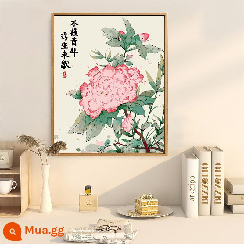 Trung Quốc mới phong cách hoa sen kỹ thuật số tranh sơn dầu handmade tự làm sơn tô màu bức tranh sơn dầu cảm giác tiên tiến acrylic tranh vẽ tay triptych - X0784