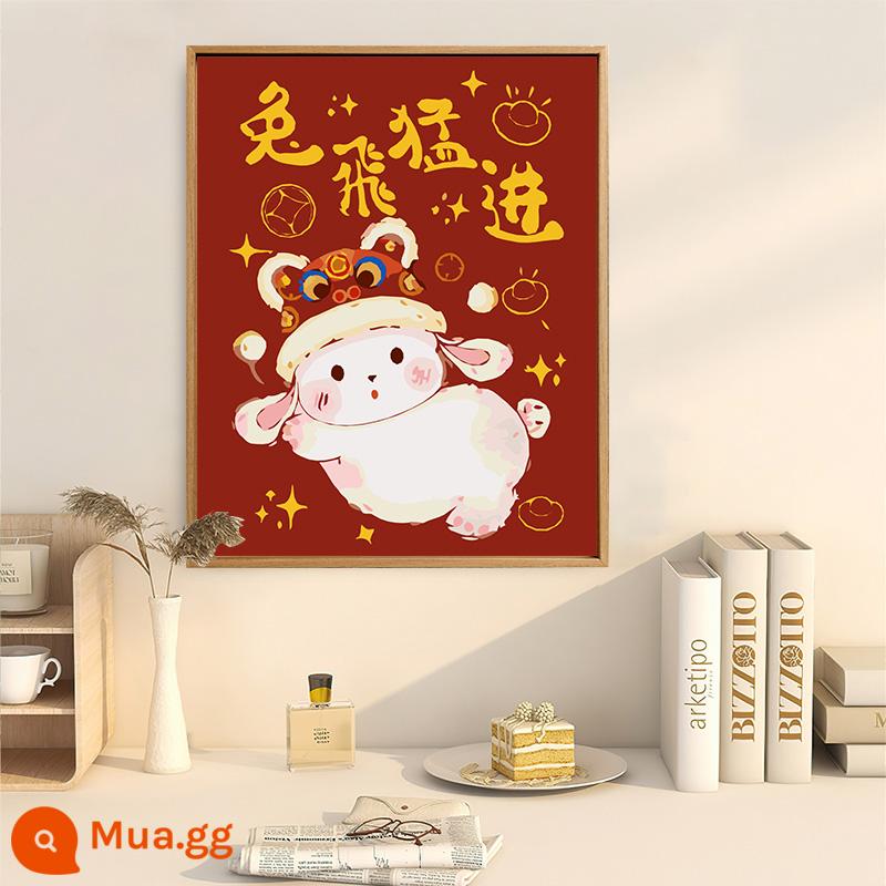 Năm mới handmade tự làm sơn dầu kỹ thuật số vẽ tay tranh tô màu dầu màu acrylic tranh lấp đầy cao cấp tranh trang trí - X0792