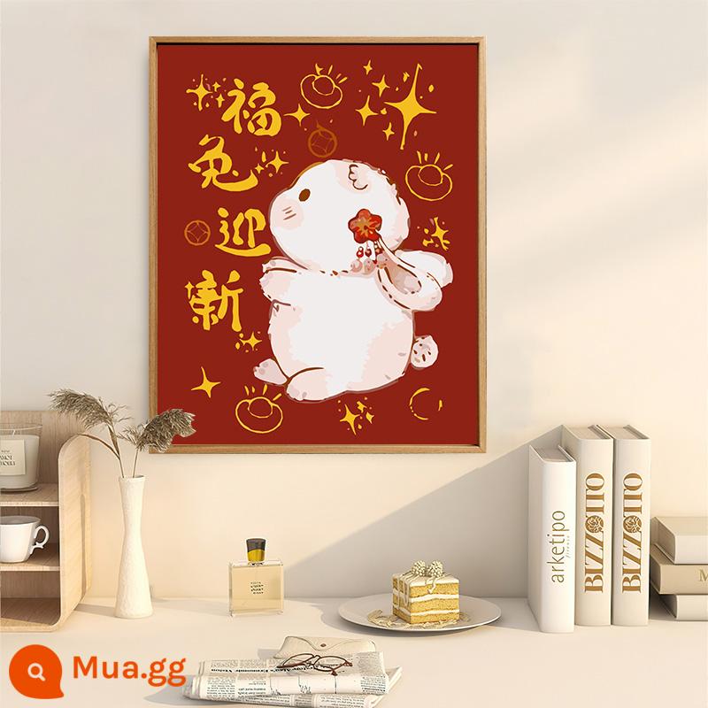 Năm mới handmade tự làm sơn dầu kỹ thuật số vẽ tay tranh tô màu dầu màu acrylic tranh lấp đầy cao cấp tranh trang trí - X0795