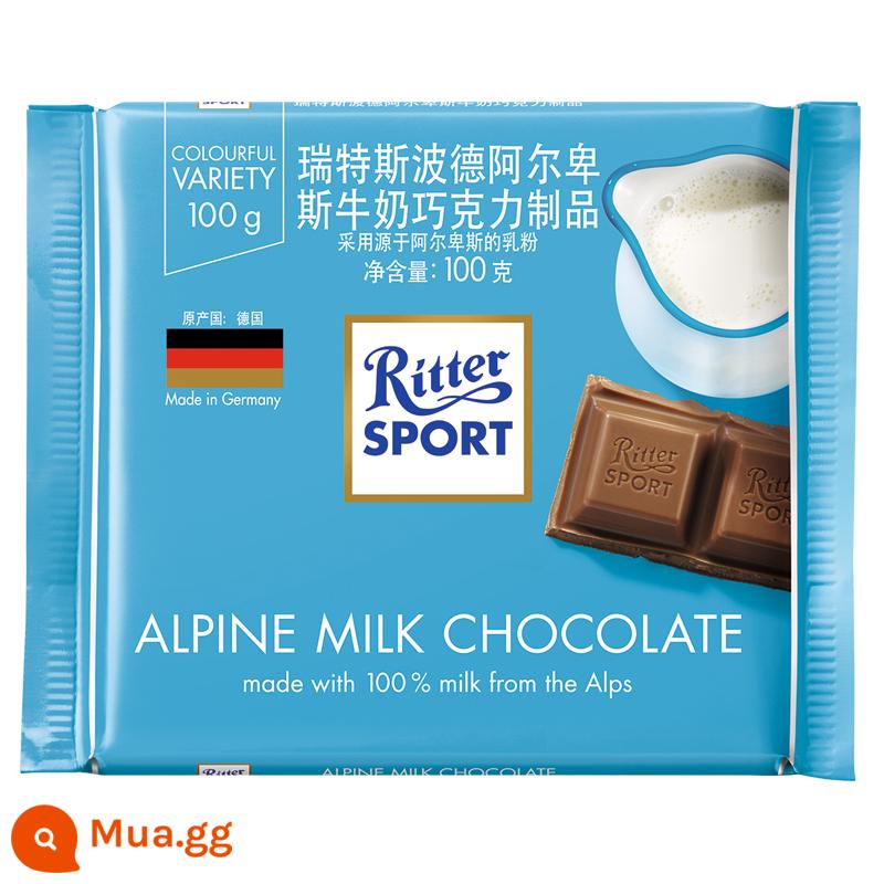 German Ritter Sport Ritter Spode Sports Selected Sandwich Sô cô la 176g Đồ ăn vặt nổi tiếng trên Internet nhập khẩu - Sữa Alpine 100g