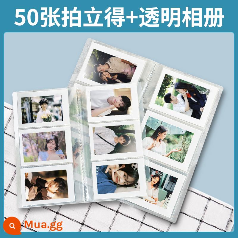 Rửa ảnh, rửa và rửa ảnh, tự in ảnh điện thoại di động tùy chỉnh Polaroid 3 inch được làm thành album ảnh dán in - [Kết hợp được đề xuất] 50 ảnh + album ảnh trong suốt