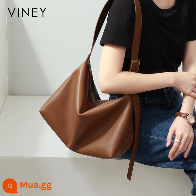 Túi tote Viney 2022 túi nữ mới Messenger đi làm túi đeo vai da cao cấp sức chứa lớn mùa thu đông - Màu caramel [quà tặng bạn gái, quà sinh nhật thiết thực cho vợ, con gái, mẹ, quà tặng bạn gái ngày lễ tình nhân Trung Quốc]