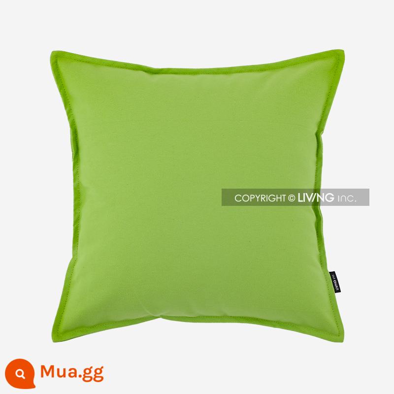 Living inc. Gối vải cotton Vỏ gối vải lanh cotton Màu đệm sofa Đệm phòng khách Gối vuông - màu xanh chanh