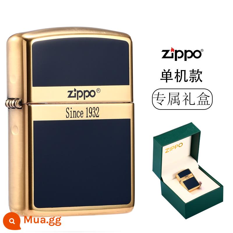 Hàng chính hãng men thương hiệu xuất xứ bật lửa zippo chính hãng chống gió dầu hỏa nam sáng tạo quà tặng bạn trai - Nguồn gốc nhãn hiệu men-[Mẫu màu xanh, độc lập]