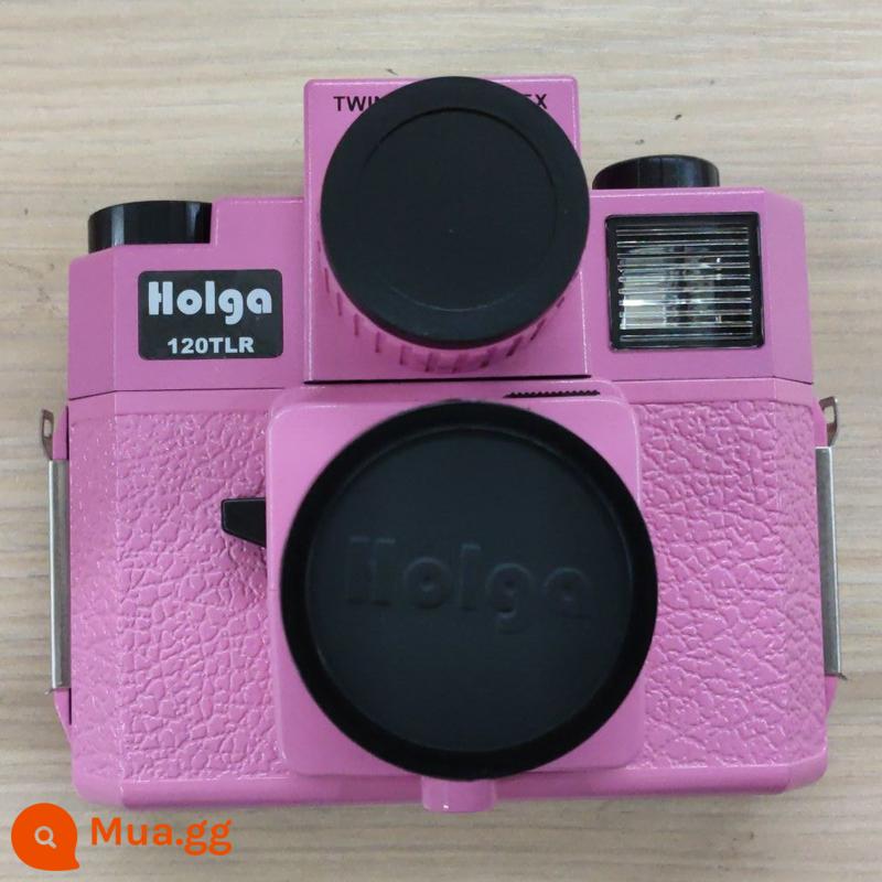 Phiên bản nâng cấp HOLGA 120CFN camera lùi kép ống kính kép 120TLR camera ống kính kép năm màu - Hồng