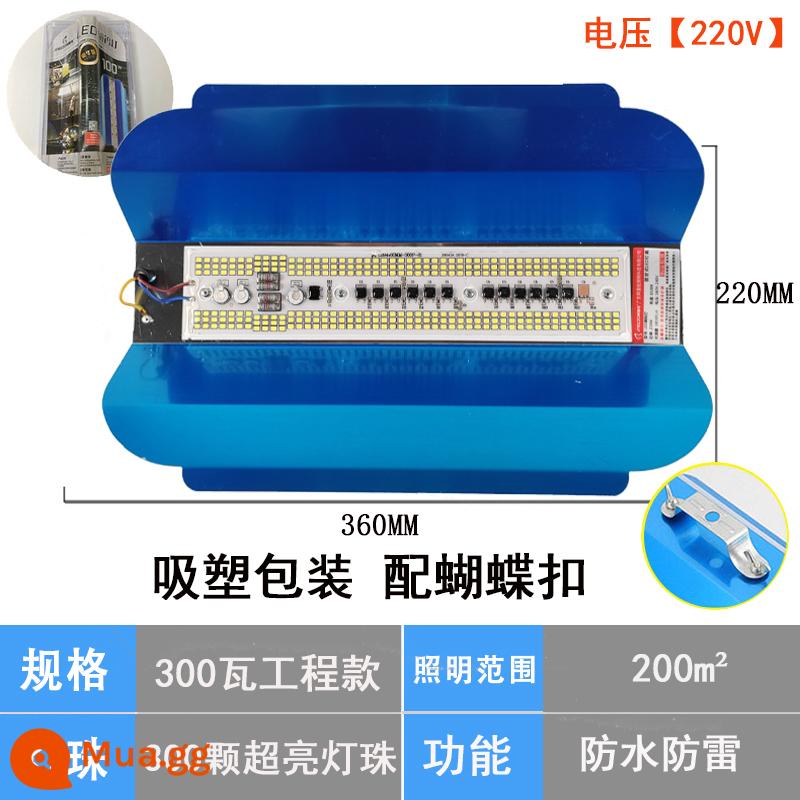 Đèn LED vonfram iốt siêu sáng đèn làm việc chống thấm nước công trường xây dựng ánh sáng đúc đèn chiếu sáng ngoài trời 1000W đèn tiết kiệm năng lượng 50 bóng đèn năng lượng mặt trời - Kỹ thuật sang trọng 300W Đèn vàng siêu sáng 300 hạt đèn siêu sáng