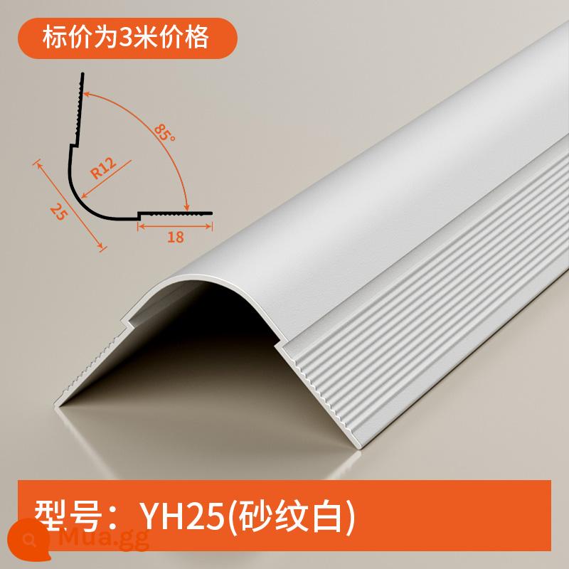 Trần treo viền dải trần hợp kim nhôm đơn và đôi chữ T đường đóng chữ U tấm thạch cao trang trí rãnh kim loại - 3 mét dải bảo vệ chống va chạm cạnh kín hạt cát trắng YH25