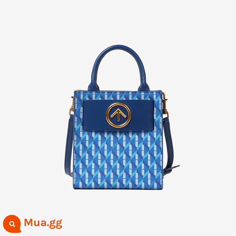 GROTTO Gele thương hiệu mô hình mũi tên cổ điển lão thị mini Tote đeo vai Messenger túi xách - cái hồ màu xanh