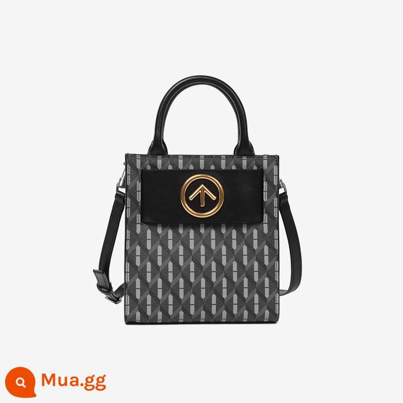 GROTTO Gele thương hiệu mô hình mũi tên cổ điển lão thị mini Tote đeo vai Messenger túi xách - màu xám than chì