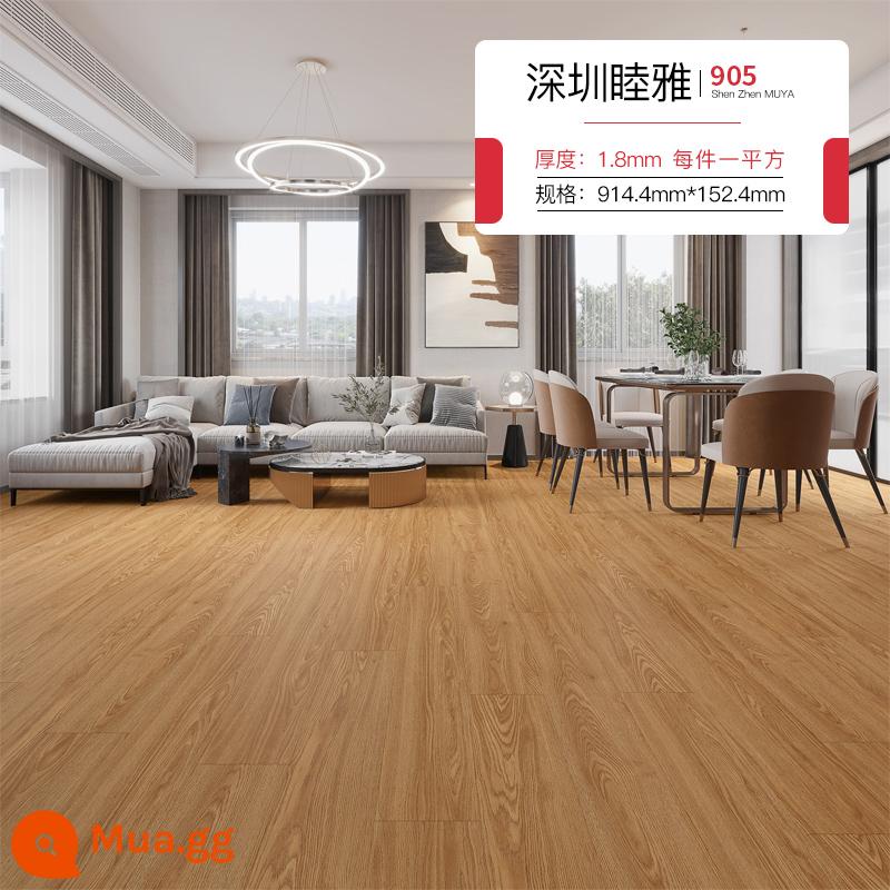 Miếng dán sàn nhựa PVC vân gỗ lưới tự dính màu đỏ nhà phòng ngủ sàn phòng khách cải tạo sàn nhựa da chống thấm nước và chống mài mòn - Nhà máy Thâm Quyến 905 Một mảnh = 1 mét vuông