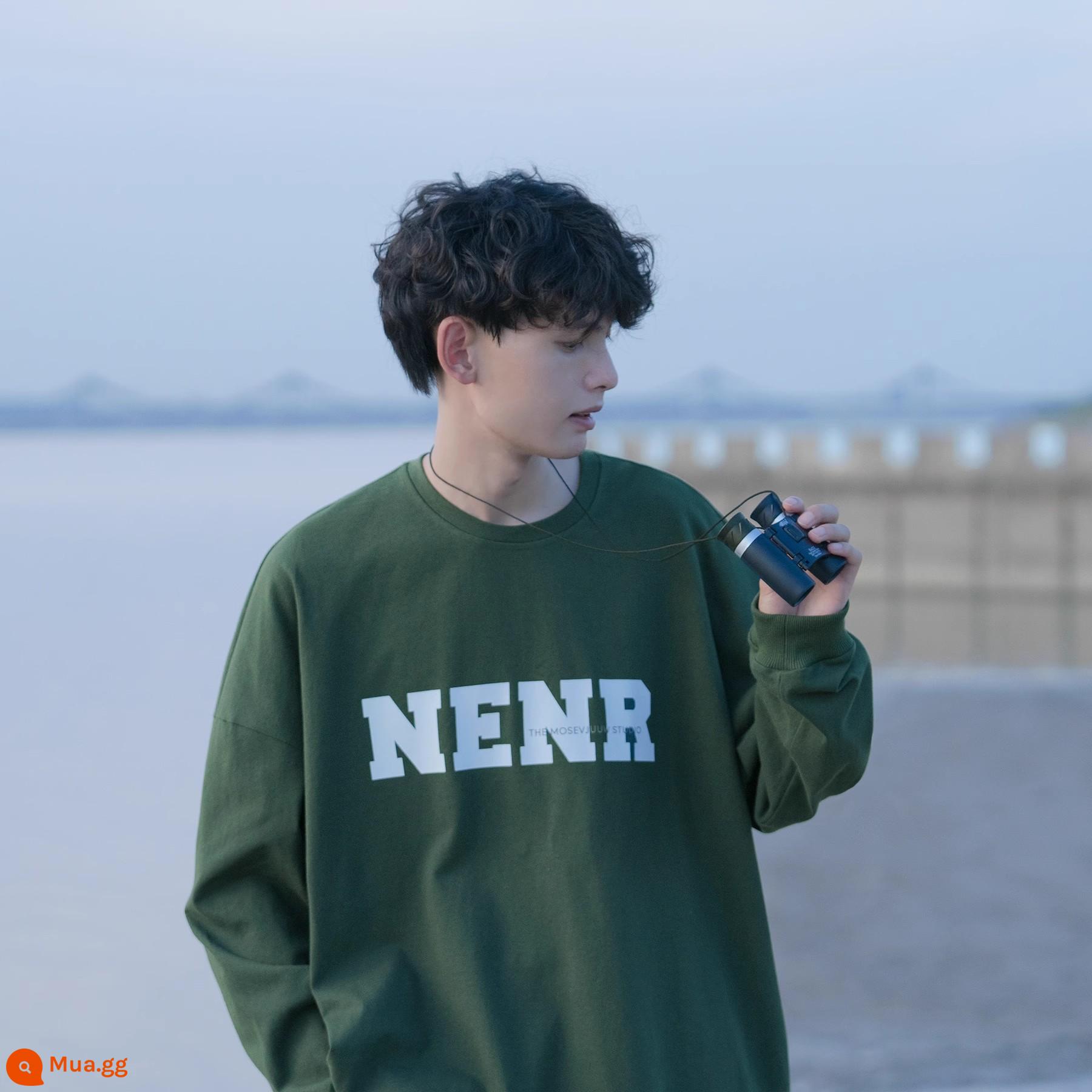 Cityboy Nhật Bản ngắn tay nam mùa hè thủy triều thương hiệu quần áo xu hướng Mỹ lỏng nửa tay áo sơ mi có đáy Áo phông - T2471 xanh đậm (mẫu dài tay).