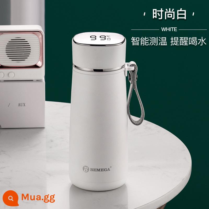 Anh bemega cách nhiệt thông minh Cup cô gái cao giá trị nước cốc nam Tea Cup sinh viên Net Red Big Belly Cup - thời trang trắng