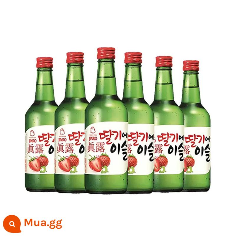 Jinro soju chai rượu vang Jinro hương nho xanh nhập khẩu Hàn Quốc 360ml * 6 cô gái rượu ngọt ngào rượu trái cây không rượu sake - 6 chai hương dâu