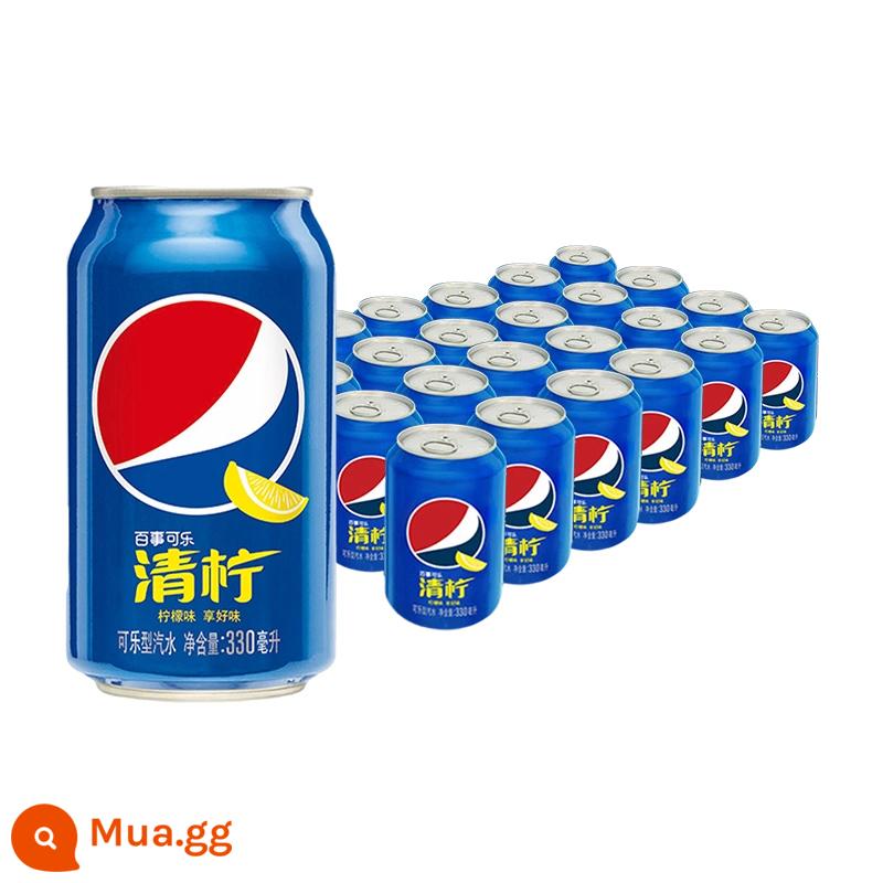 Nước uống có ga hương chanh Pepsi Cola 330ml*24 lon nước uống nguyên hộp - hương chanh