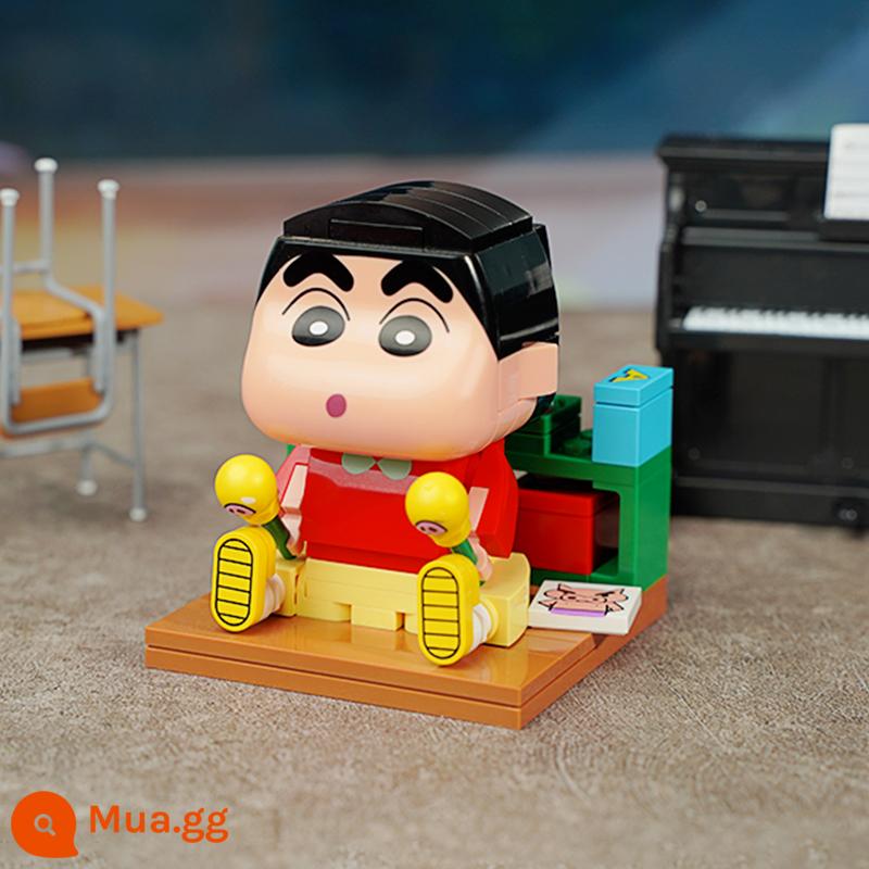 【Đặc biệt giải phóng mặt bằng】 Đồ chơi khối xây dựng Keeppley Crayon Shinchan Minifigure Đồ trang trí búp bê đồ chơi giáo dục hợp thời trang - Nohara Shinnosuke K20601