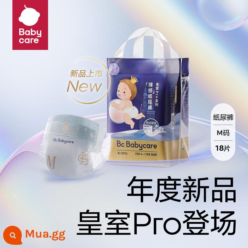 Tã Babycare Royal Pro Khỏa Thân Siêu Mỏng Thoáng Khí Cho Trẻ Sơ Sinh Sơ Sinh Tã Mini - Size M 18 miếng, phù hợp cân nặng 6-11kg