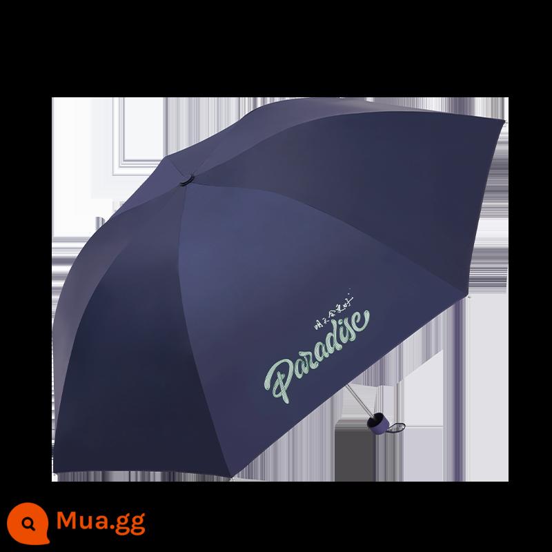 Paradise Umbrella Black Keo Kem Chống Nắng Che Nắng Chống Tia UV Đi Nhẹ Ô Gấp Di Động Ô Dù Đi Nắng Cho Nữ Sử Dụng Kép Cho Nam Và Nữ - xanh hải quân