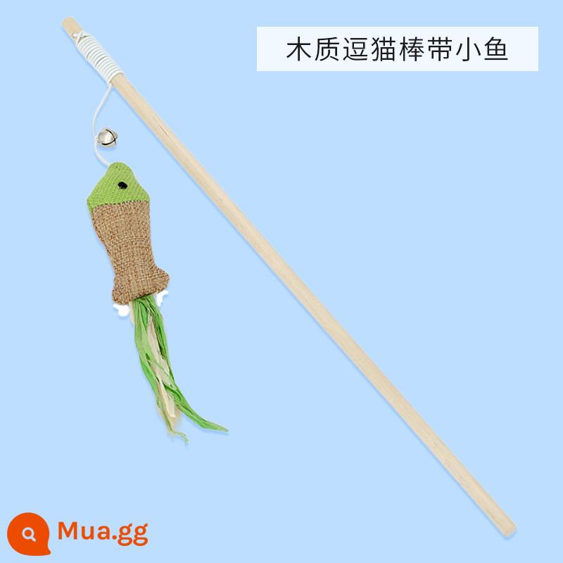 Funny Cat Stick Long Cực Đồ chơi cho mèo Mèo con tự sướng làm giảm lỗ khoan Hiện vật - Chú mèo ngộ nghĩnh dính cá nhỏ