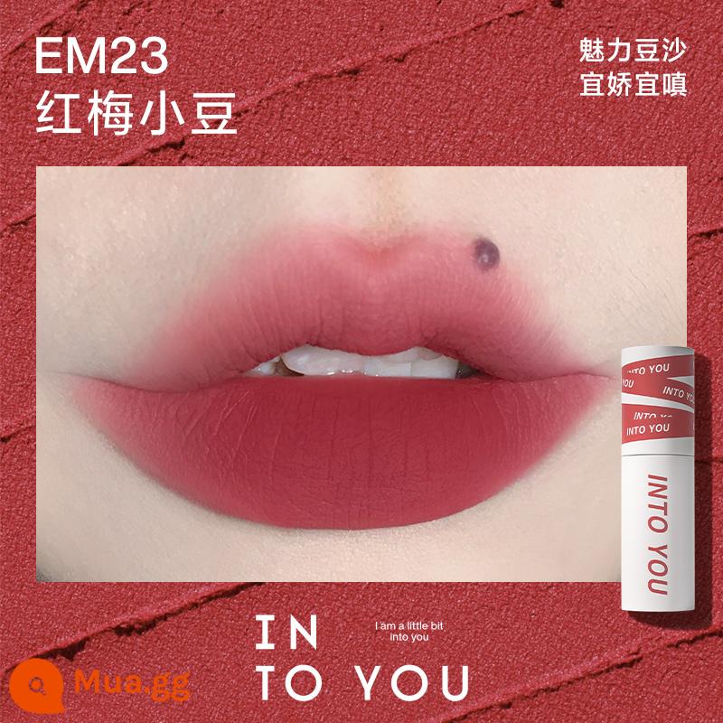 VÀO BẠN Heroine Lip Mud Matte Matte Lip Glaze Lip Gloss Lip Gloss Lip Cheek Dual-Công dụng Son môi giá rẻ Làm trắng - EM 23 Mận đỏ và đậu adzuki